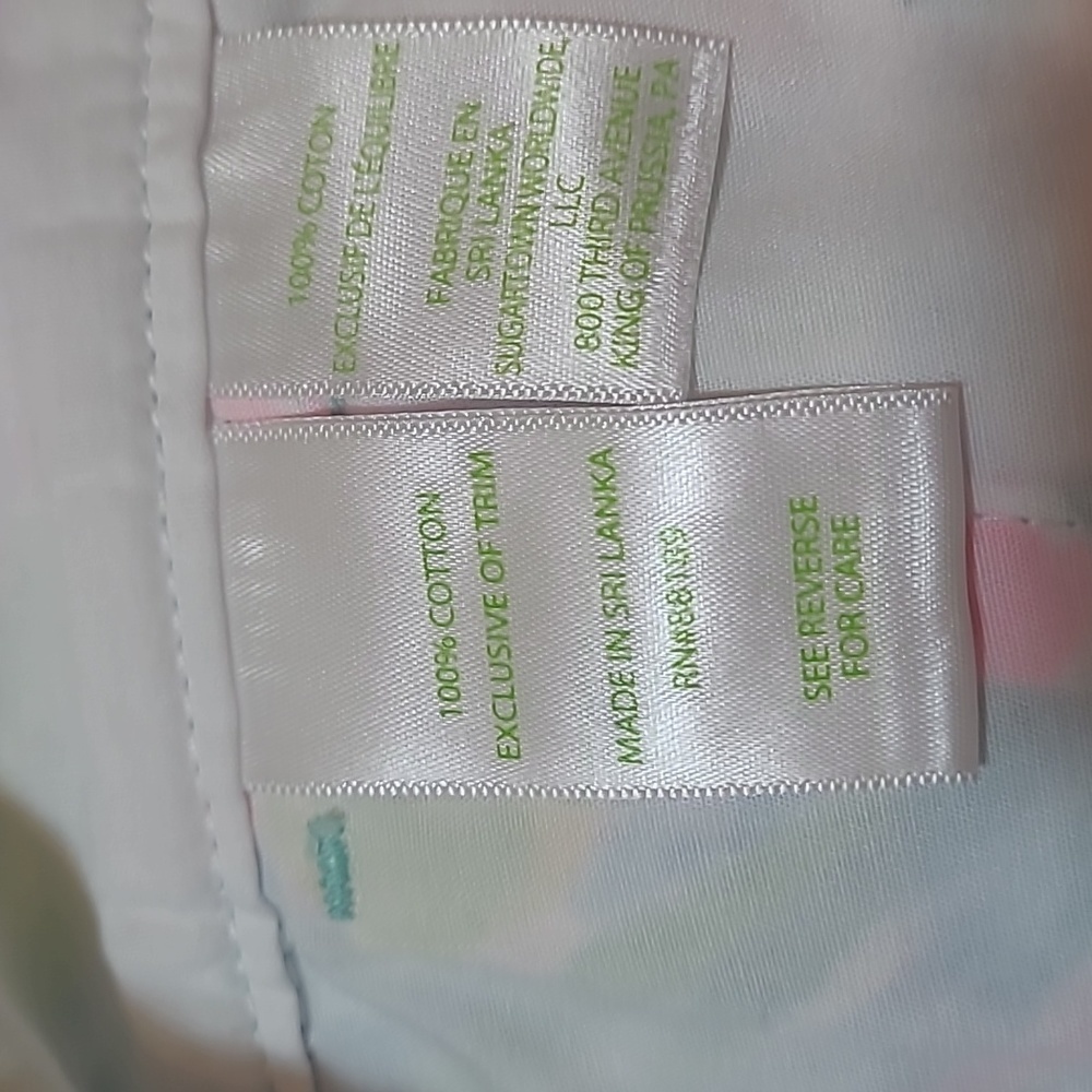 Lilly Pulitzer Fan Sea Pants Chipper Bermuda Shorts Pink Resort Womens 0 - Picture 15 of 16